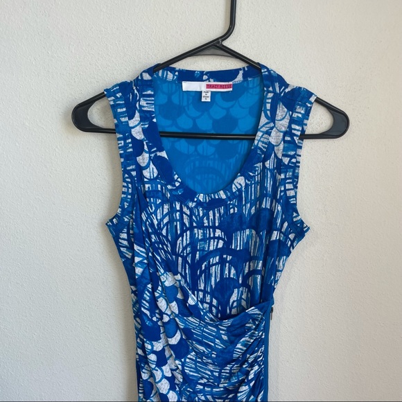 Tracy Reese Draped T Dress Sleeveless Blue - Picture 2 of 13